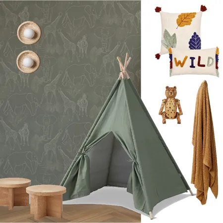 Safari Sage Green Wallpaper Interior Design Mood Board by Walkitart on Style Sourcebook