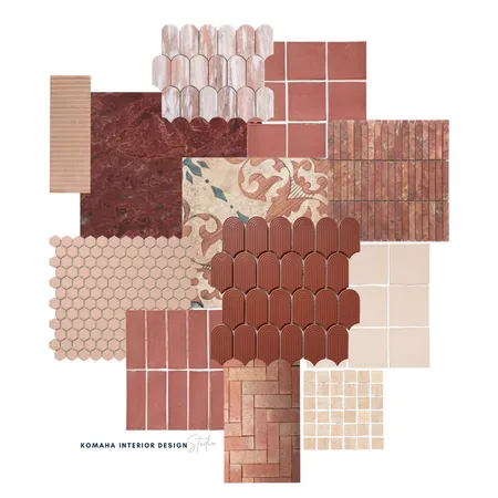 Tiles - Project - Colour Drench Red Interior Design Mood Board by Komaha Interior Design on Style Sourcebook