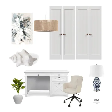 Hamptons Home Office Interior Design Mood Board by RMM Interiors on Style Sourcebook