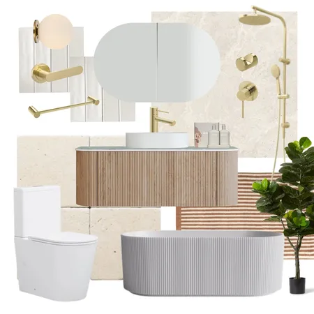 Phoenix Vivid Slimline - Brushed Gold Interior Design Mood Board by The Blue Space on Style Sourcebook