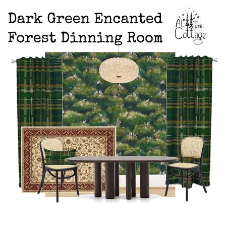 Dark Green Forest Dinning Room Interior Design Mood Board by lettersformeganmartin on Style Sourcebook