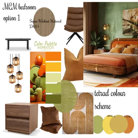 Mcm bedroom option 2 Interior Design Mood Board by DMQuinn on Style Sourcebook