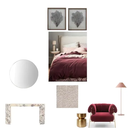 Blush Wine bedroom Interior Design Mood Board by WabiSabi Co. on Style Sourcebook