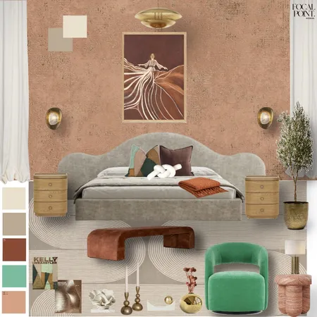 Master Bedroom - Modern Mediterranean meets Sculptural Simplicity Interior Design Mood Board by Focal Point Interior on Style Sourcebook