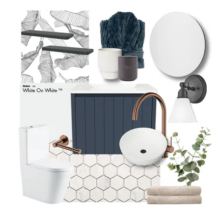 Blue Sea Guest WC Interior Design Mood Board by Amber Eastern Suburbs on Style Sourcebook