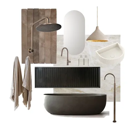 Dark and Moody Bathroom Interior Design Mood Board by Aimee.Donohoe on Style Sourcebook
