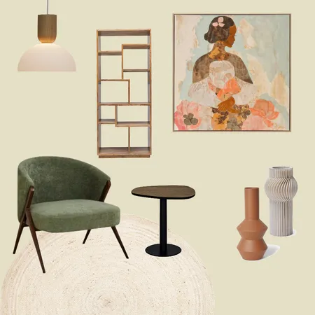Earthy Sitting room Interior Design Mood Board by Stone and Oak on Style Sourcebook