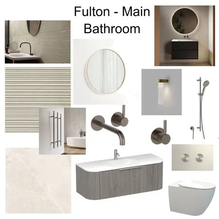 Fulton Apartment - Main Bathroom Interior Design Mood Board by JJID Interiors on Style Sourcebook