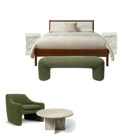 green bedroom Interior Design Mood Board by StudioMLSY on Style Sourcebook