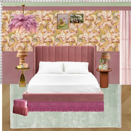 Old Hollywood Bedroom Wall Interior Design Mood Board by dl2407