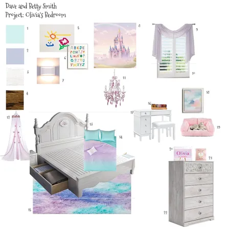 Princess Bedroom Interior Design Mood Board by Mindy J on Style Sourcebook