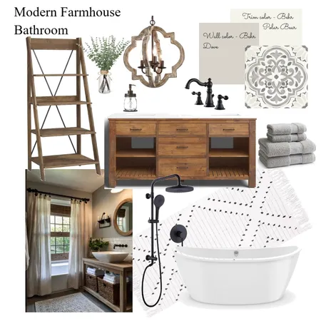 Modern Farmhouse Bathroom Interior Design Mood Board by SB_Designer on Style Sourcebook