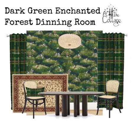 Dark Green Forest Dinning Room Interior Design Mood Board by At the Cottage by Megan Martin on Style Sourcebook