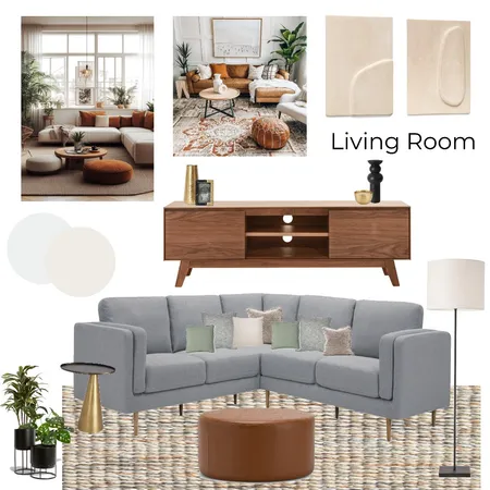 Living Room Interior Design Mood Board by Carika_V