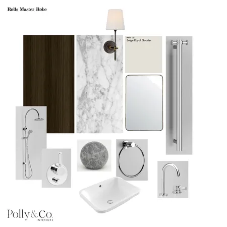Rolls Ensuite Interior Design Mood Board by Polly & Co. Interiors on Style Sourcebook