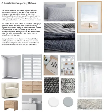 MOOD BOARD - Karen + Ryan Blue tones Interior Design Mood Board by Hayley Parker on Style Sourcebook
