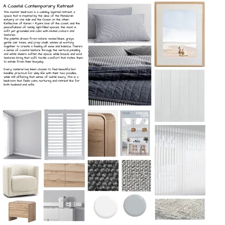 MOOD BOARD - Karen + Ryan Blue tones Interior Design Mood Board by Hayley Parker on Style Sourcebook