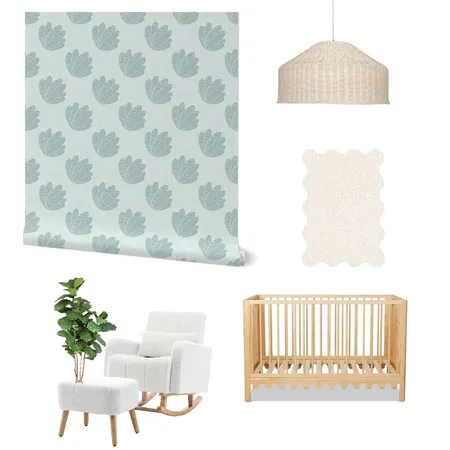 English Country Florals Wallpaper for Baby Nursery Decor Interior Design Mood Board by ashclarkart on Style Sourcebook