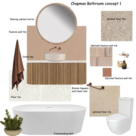 Chapman bathroom concept 1 Interior Design Mood Board by Susan Conterno on Style Sourcebook