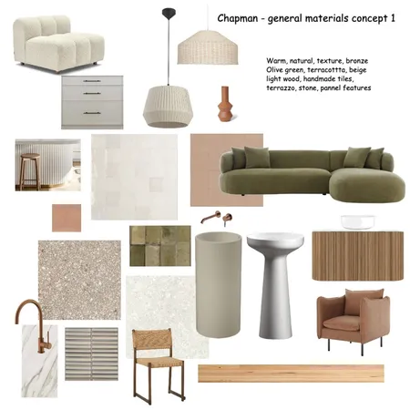 Chapmans general materials concept 1 Interior Design Mood Board by Susan Conterno on Style Sourcebook