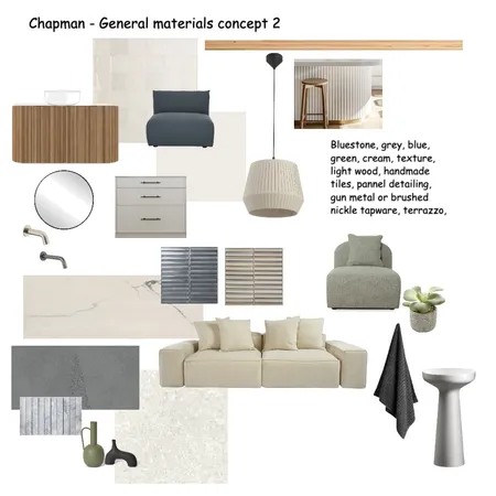 Chapman - General materials concept 2 Interior Design Mood Board by Susan Conterno on Style Sourcebook