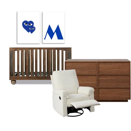 Nursery dark Interior Design Mood Board by Ema Grima