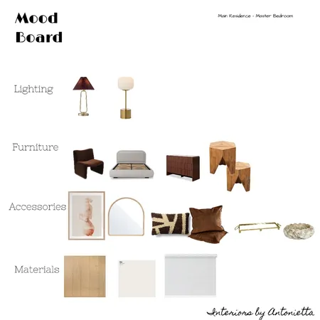 Master bedroom Interior Design Mood Board by Antoniette on Style Sourcebook