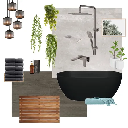 Industrial Biophilic Bathroom Interior Design Mood Board by Fienza on Style Sourcebook