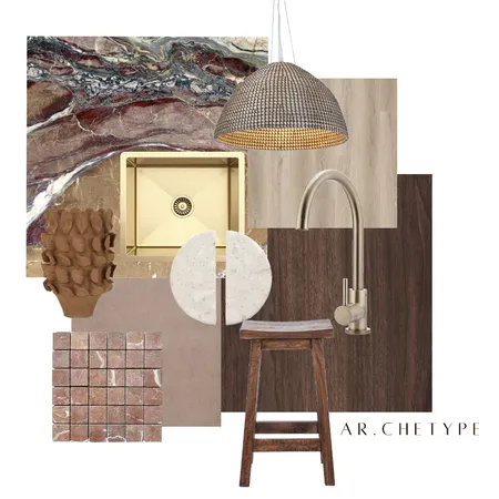 Terracotta and Rose Kitchen Interior Design Mood Board by AR.CHETYPE DESIGN on Style Sourcebook