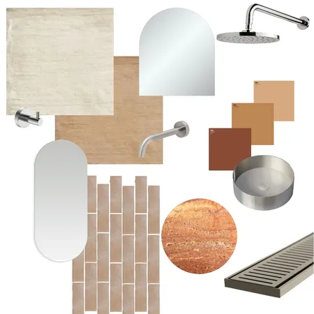 Terracotta Bathroom SW Interior Design Mood Board by Beaumont Tiles Strathpine on Style Sourcebook