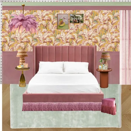 Old Hollywood Bedroom Wall Interior Design Mood Board by dl2407