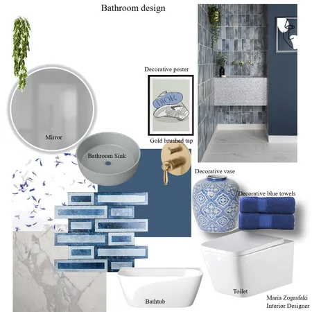 bathroom Interior Design Mood Board by mariazografaki