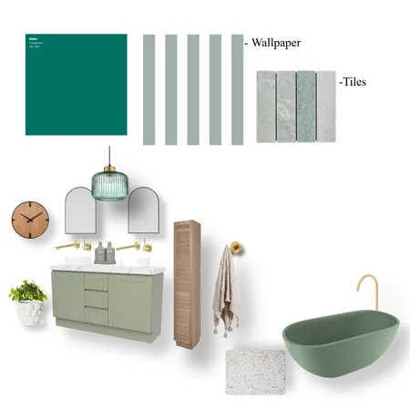 Phebe Green Bathroom Mood Board Interior Design Mood Board by felt + stone Design on Style Sourcebook