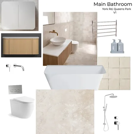 York Rd Main Bathroom V1 Interior Design Mood Board by Jo Aiello on Style Sourcebook