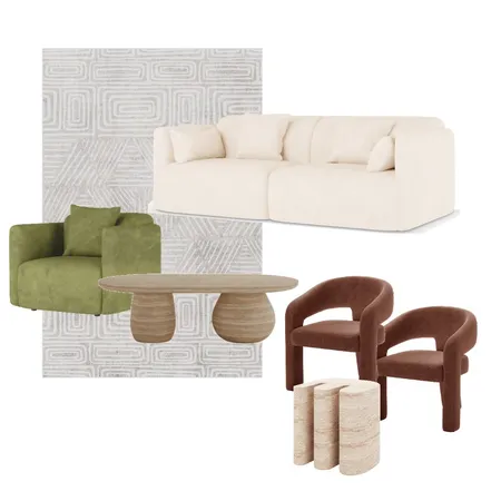 Vestalia sofa with Mariah chair living room Interior Design Mood Board by Luxo Living on Style Sourcebook