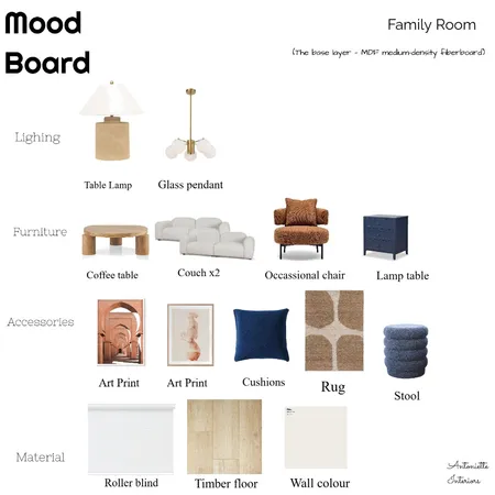 family room Interior Design Mood Board by Antoniette on Style Sourcebook