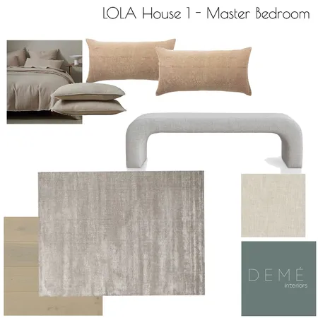 Lola House 1 Master Bedroom Interior Design Mood Board by Demé Interiors on Style Sourcebook