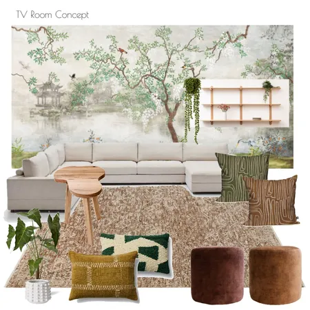 TV Room Concept Interior Design Mood Board by Green Room Interiors on Style Sourcebook