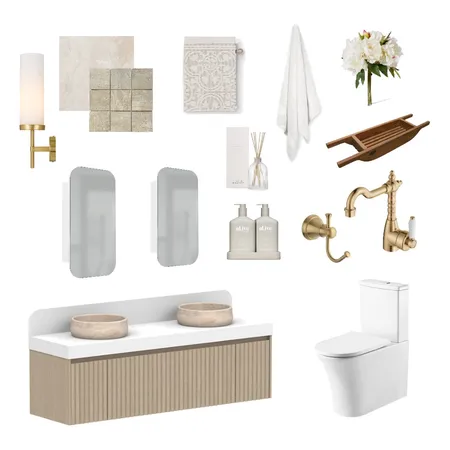 Vanilla Themed Powder Room Interior Design Mood Board by yassmenyousef on Style Sourcebook