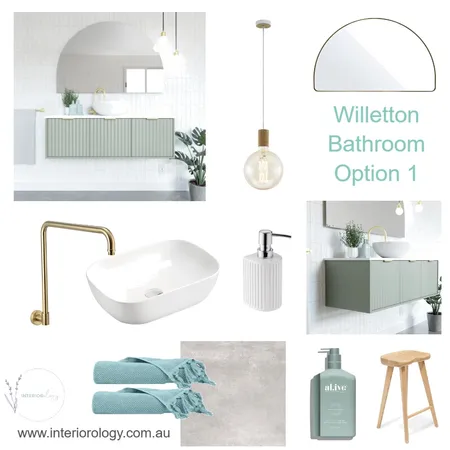 Willetton Bathroom Renovation Option 1 Interior Design Mood Board by interiorology on Style Sourcebook