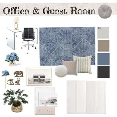 Office & Guest Room (Blue-Glas) Interior Design Mood Board by Swanella on Style Sourcebook