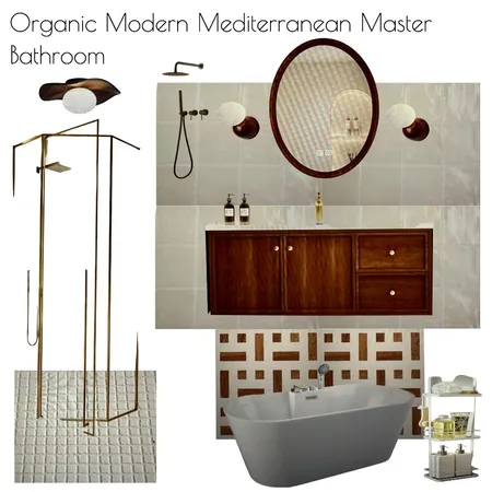 Organic Modern Mediterranean Master Bathroom Interior Design Mood Board by al1168ster@gmail.com on Style Sourcebook