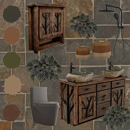 Master Bathroom Interior Design Mood Board by LeeannaLove