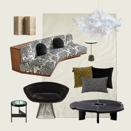 Monochromatic Modernist Lounge by Janelle Interior Design Mood Board by Miss Amara on Style Sourcebook