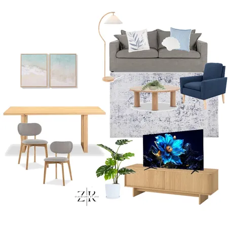 Coastal blue Interior Design Mood Board by Interiors By Zai on Style Sourcebook