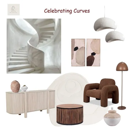 Celebrating Curves Interior Design Mood Board by Evolve Creative Interiors on Style Sourcebook