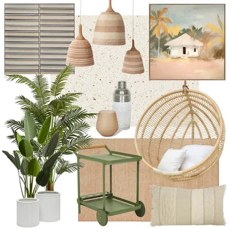 Tropical Retreat ft. Copper Pearl Matte Interior Design Mood Board by SilkSurface