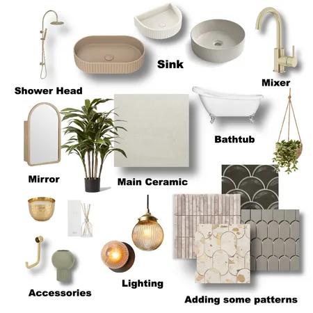 Master Bathroom Interior Design Mood Board by Malak Shedid on Style Sourcebook