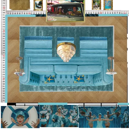 Cinema Blue Colour Drench Interior Design Mood Board by dl2407 on Style Sourcebook