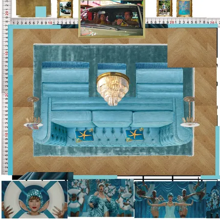 Cinema Blue Colour Drench Interior Design Mood Board by dl2407 on Style Sourcebook